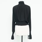 Norma Kamali . New! Black Turtle Peasant Top Photo 2