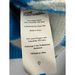 Diane Von Furstenberg  Blue White Striped Angora Wool Blend Sweater Size M Photo 2