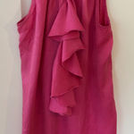 Lilly Pulitzer  Pink Silk Ruffle Halter Neck Tank Top Women Size 4 Photo 0