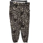 easel Womens Size Medium Brown Leopard Cargo Jogger Pants Pockets Photo 5