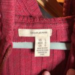 DKNY  JEANS Red Purple Pullover 1/4 Zip Knit Hoodie Size Large Photo 5