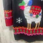 33 Degrees Funky Llama Ugly Christmas Sweater Dress sz XS Colorful Holiday Party Photo 2