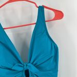 Robin Piccone Ava Swimsuit Size 8 NEW One Piece Blue Knot Plunge Turquoise NWOT Photo 8