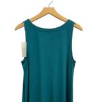 Garnet Hill Sleeveless Button-Front Knit Tank Dress in Teal size Medium NWT Photo 5