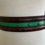 Oscar de la Renta  Vintage Double Buckle Leather Belt , M Photo 4