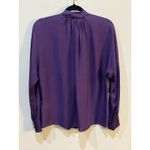 3.1 Phillip Lim Womens Silk Long Sleeve Top Metallic Beaded Size 4 Purple Photo 1