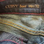 Talbots  Womens Curvy Bootcut Jeans 14P/32 Dark Wash Cotton Blend Photo 1