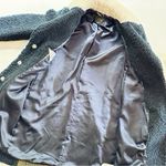 J.Crew  Women’s Teddy Sherpa Colorblock Thick Coat Green Ivory Navy Blue Photo 10