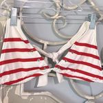 Ralph Lauren  Bikini Top Red White Stripe Fits Small Womens Halter Photo 1