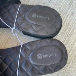 Birdies  Black Fringe Slides Mules Womens Size 10 Comfy Quilted Ani Photo 1