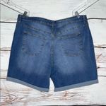 Ellos NWT Size 18 Blue Denim 7” Inseam Roll Cuff Hemline Jean Shorts Photo 1