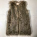Black Swan  | Faux Fur (Brown/Taupe) Vest NWOT Photo 10