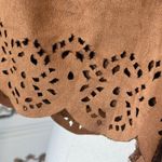 Rue 21 Faux Suede Shorts scalloped Western Vibe Brown Womens Medium Photo 3