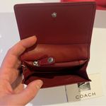 Coach AUTHENTIC  VINTAGE RED LEATHER BEDFORD KEYCHAIN WALLET Multi Function Purse Photo 4