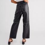 Free People  The It Factor Black Vegan Leather Pants Size 4 Photo 4