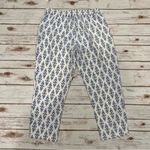 Joie  Brighton E Sleeveless Top and Dilys Ikat Cropped Pants Silk Set Baja Blue Photo 13