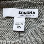 Sonoma Women's Grey White And Purple Striped Pullover Sweater Size XS. NEW Photo 6