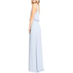 Show Me Your Mumu Kendall Soft V-Back A-Line Gown Maxi Steel Blue Size XS Photo 1