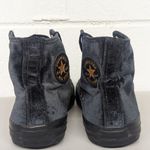 Converse  SZ 6 gold logo all star hi top velour velvet sneaker shoe black shoe Photo 1