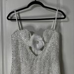 NWT HELSI Sol Sequin Cutout Cocktail Minidress Size L White Size L Photo 5