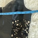 Anthropologie Faux Leather & Lace Dress Photo 12