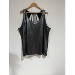Womans Livi Active Black Shiny Sleeveless Strappy Back Top 26 Photo 0