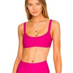 l*space L* Jess Bikini Top in Bougainvillea Pink Ribbed Size D NWT Photo 0