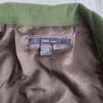 ZARA  Military Green Short Wool Peacoat S Photo 4