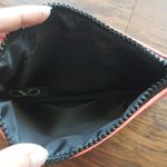 Valentino Garavani Valentino Coral Pink Black Trim Chic Feminine Lux Wristlet Clutch Pochette 7x4.5 Photo 6