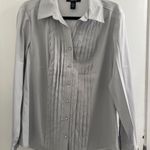 Style & Co  Top light gray, new button down blouse size medium 🩷 Photo 0