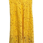 Lulus  Sunny Yellow Lace Dress lined XS shark bite hem Photo 0