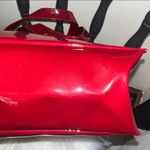 Glossy Red Tote Bag with Gold Lettering the perfect traveling bag Photo 2