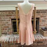 Betsey Johnson  peach lined lace dress with peekaboo sheer lace collar & back / 6 Photo 4
