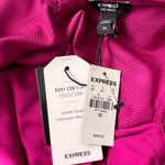 EXPRESS Fuchsia Ribbed V Neck Tank Bodysuit Photo 5