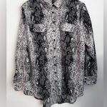 Walter Baker  Snake Print Button-Up blouse long sleeve lightweight 1X Photo 2