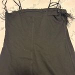Black Feather Top Mini Dress Size XL Photo 3