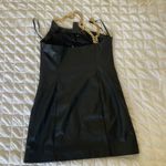 NBD Revolve  Faux Leather One Shoulder Strap Chain Mini Dress Photo 7