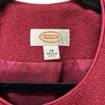 Talbots  Vintage Red Wool Tweed Blend Size 14 Made in USA Bolero Blazer Photo 3