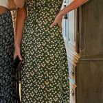 SweatyRocks Floral Olive Green Midi Dress Photo 0