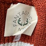 Fantastic Fawn   Women’s duster Knit cardigan in Rust & Ivory stripes size Small Photo 3