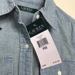 Ralph Lauren  Denim Jean Button Shirt Embroidered Women’s XSP NWT $145 Retail Photo 4
