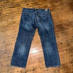 American Eagle  boy fit dark wash sz 4 cropped normcore jeans Photo 2