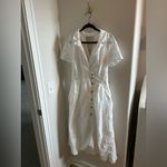 Anthropologie  Maeve White Eyelet Shirt Dress Photo 5