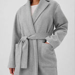 Gap NWT Light Gray Coat New Belted Pockets Trench Long Photo 0