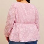 Torrid  NWT Babydoll Clip Floral Long Sleeve Top Pink Photo 2