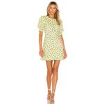 Faithfull the Brand Florence Mini Dress Luda Lime Floral Size Small NWT Photo 1