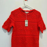 Boden Crochet Claudia Textured Knitted Dress 6R‎ Orange Size 6 Photo 3