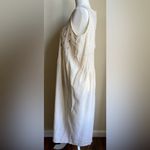 Linen Type Pleated Maxi Prairie Sleeveless Dress Embroidered Flowers Size undefined Photo 2