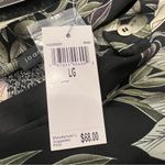 Joan Vass  Women’s Black Floral Print Long Sleeve Button Down Dress Size L NEW Photo 3