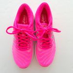ASICS Gel Nimbus 22 Hot Neon Pink Size 9 Knit Run Gym Walk Comfort Worn 1X RARE Photo 2